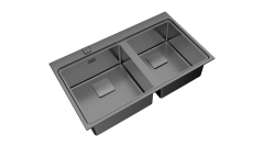 Teka ZENIT RS15 2B 86 AUTO 2 Gözlü Tezgah Üstü Damlalıklız Paslanmaz Çelik Evye - 115030015