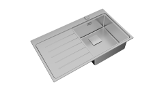 Teka ZENIT RS15 1B 1D R 86 AUTO Tezgah Üstü Sol Damlalıklı Paslanmaz Çelik Evye - 115100005