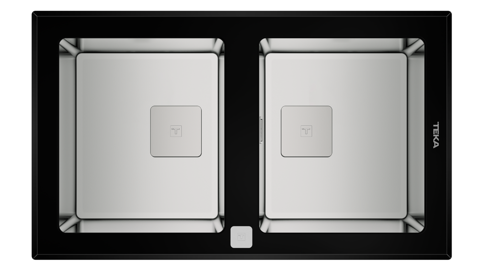 Teka DIAMOND RS15 2B 86 (WST BLACK) Tezgah Üstü Damlalıksız Siyah PureLine Cam Evye - 115030017