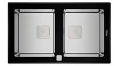 Teka DIAMOND RS15 2B 86 (WST BLACK) Tezgah Üstü Damlalıksız Siyah PureLine Cam Evye - 115030017