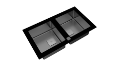 Teka DIAMOND RS15 2B 86 (WST BLACK) Tezgah Üstü Damlalıksız Siyah PureLine Cam Evye - 115030017