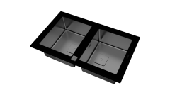 Teka DIAMOND RS15 2B 86 (WST BLACK) Tezgah Üstü Damlalıksız Siyah PureLine Cam Evye - 115030017