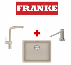 Franke Kampanya Maris MRG 110-52 Granit Sahara Evye Active Plus Spiralli Sahara Armatür ve Sıvı Sabunluk Kampanyası
