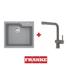 Franke Urban UBG 610-56 Stone Grey Granit Eviye ve Active Plus 2.0 Stone Grey Armatür