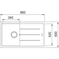 Franke Basis BFG 611-86 Granit Bianco/Beyaz + Active Plus Bianco/Beyaz  Armatur Kampanyası