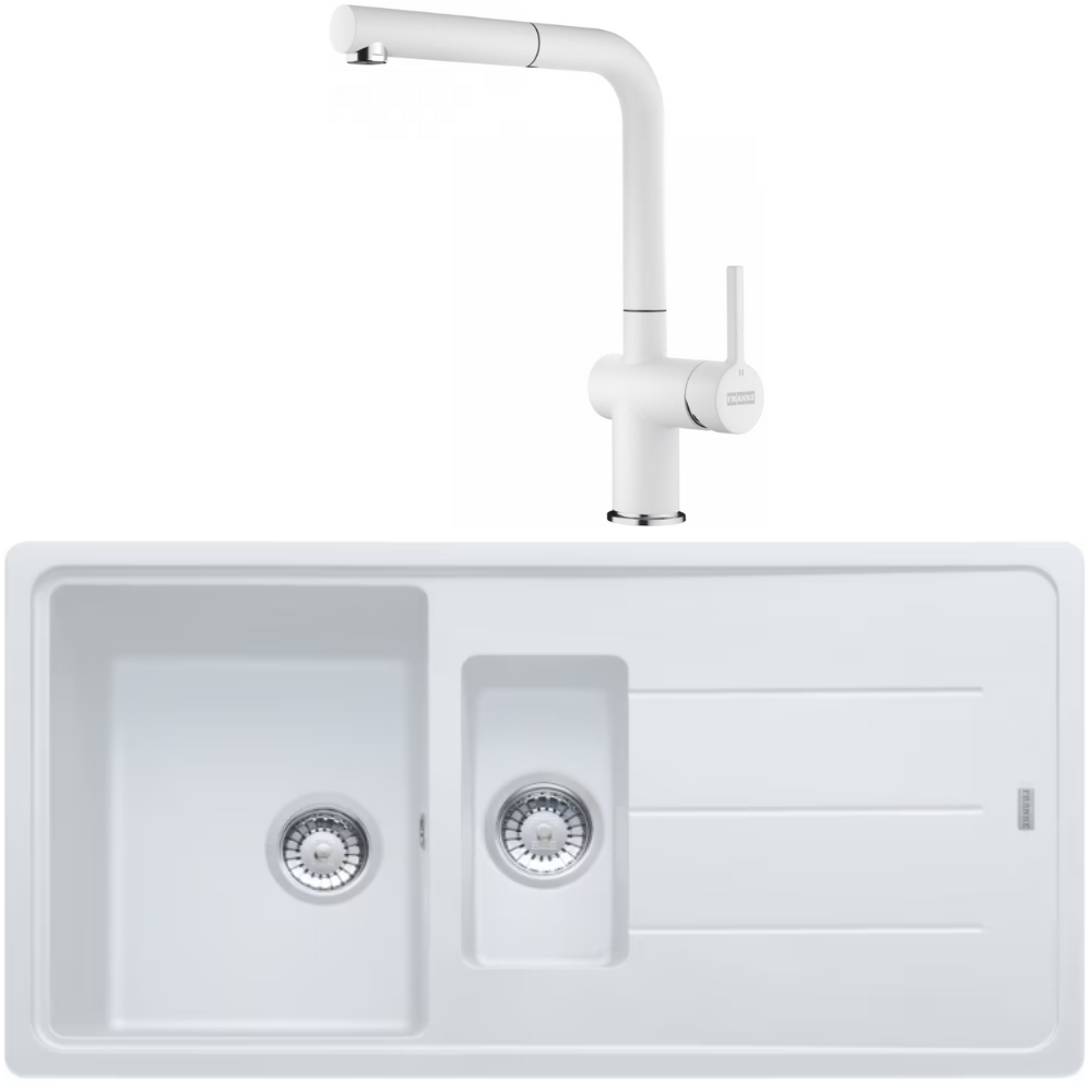 Franke Basis BFG 651 Granit Bianco/Beyaz Evye + Active Plus Bianco/Beyaz Armatur Kampanyası