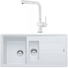 Franke Basis BFG 651 Granit Bianco/Beyaz Evye + Active Plus Bianco/Beyaz Armatur Kampanyası