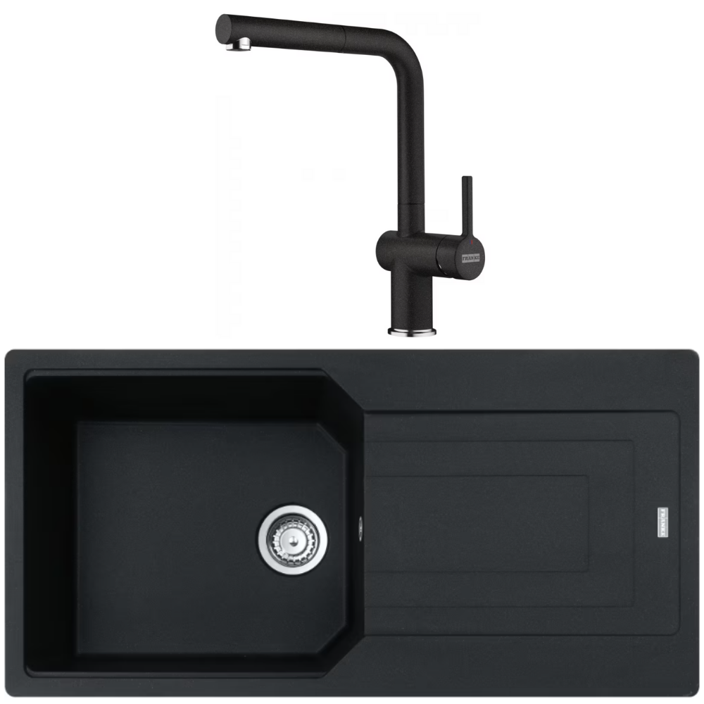 Franke Urban UBG 611-100 Granit Nero Evye + Active Plus Nero Armatür Kampanyası