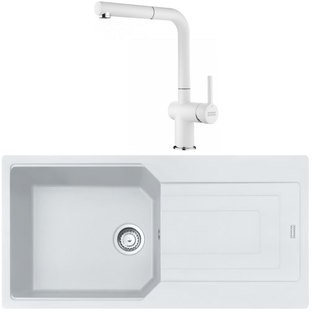 Franke Urban UBG 611-100 Granit Bianco Evye + Active Plus Bianco Armatur Kampanyası