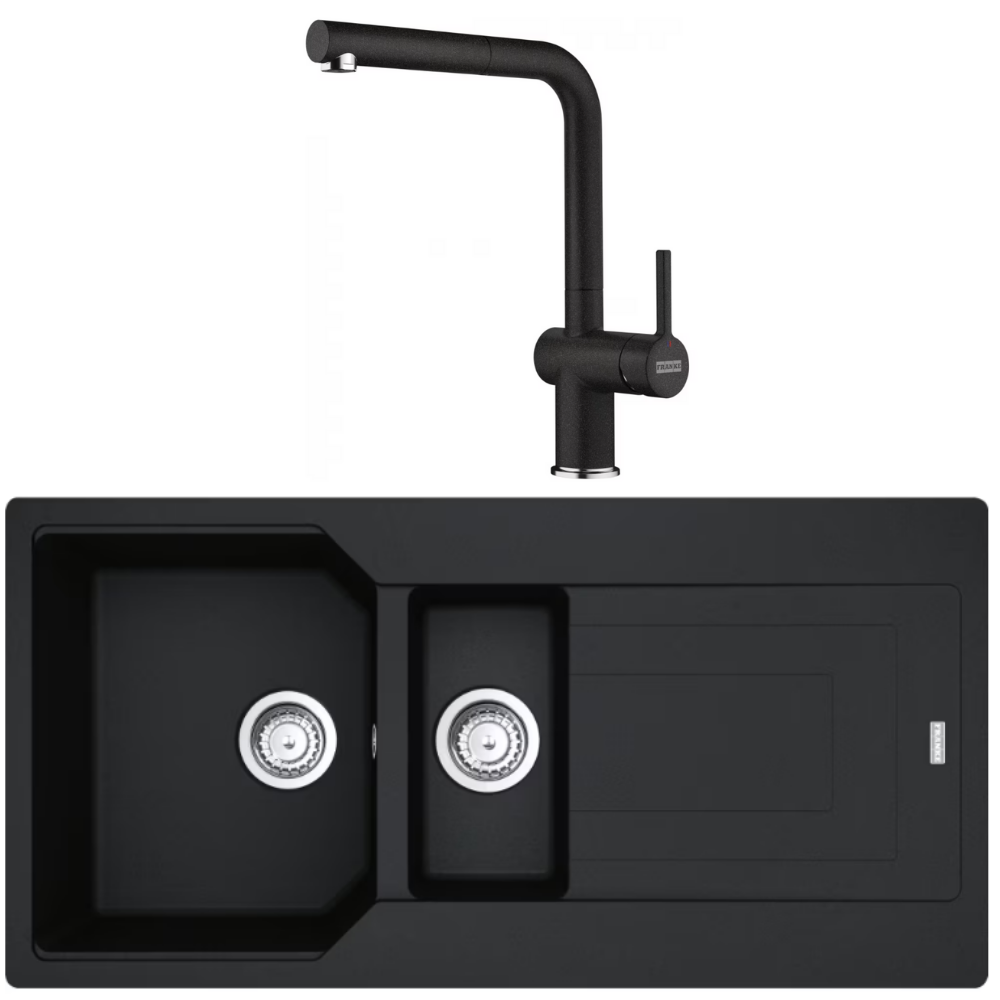 Franke Urban UBG 651-100 Granit Nero Evye + Active Plus Nero Armatur Kampanyası