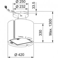 Franke Ada Smart FSMS F42 BK MATT Black Ada Davlumbaz - 345.0654.933