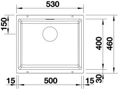 Blanco Subline 500 U Tezgah Altı Alu Metallic Evye + Blanco Mida S Spiralli Alu Metallic Armatur