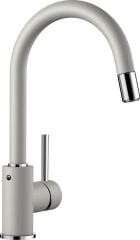 Blanco Subline 500 U Tezgah Altı Alu Metallic Evye + Blanco Mida S Spiralli Alu Metallic Armatur