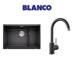Blanco Subline 700 U Level Tezgah Altı 1.5 Gözlü Antrasit Evye + Mida Antrasit Spiralsiz Armatur