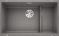 Blanco 700 U Level  Tezgah Altı 1.5 Gozlu Alu Metallic Evye + Blanco Linus S Spiralli Alu Metallic Armatür Kampanyası