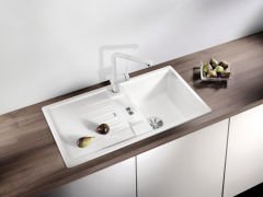 Blanco 700 U Level  Tezgah Altı 1.5 Gozlu Soft Beyaz Evye + Blanco Linus S Spiralli Soft Beyaz  Armatür Kampanyası