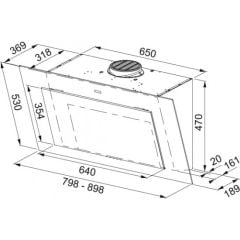 Franke Maris FMA PRO 907 BK/MATT Black + Mat Black Duvar Tipi Cam Davlumbaz - 330.0682.355