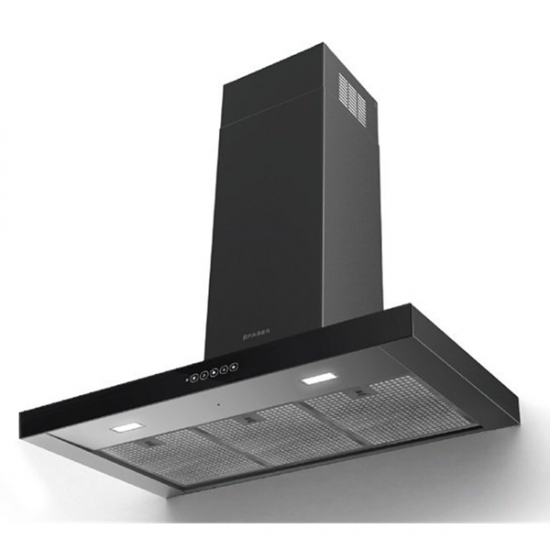 Faber T DARK A90 NG Siyah Paslanmaz Çelik/Cam Davlumbaz - 325.0652.937