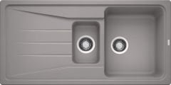 Blanco Sona 6 S Tezgah Üstü 1.5 Gozlu Alu Metallic Evye + Blanco Mida  Alu Metallic Spiralsiz Armatur Kampanyası