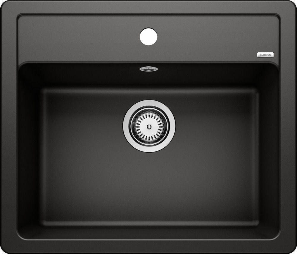 Blanco Legra Tezgah Üstü 1 Gözlü Damlalıksız Granit Siyah Evye 526084