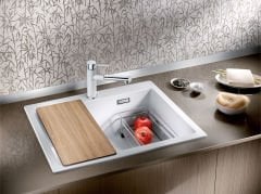Blanco Pleon 8 Tezgah Üstü Damlalıksız Granit Soft Beyaz Evye - 527140