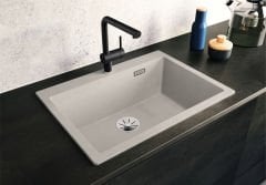 Blanco Pleon 8 Tezgah Üstü Damlalıksız Granit Soft Beyaz Evye - 527140