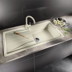 Blanco Sona XL 6 S Tezgah Üstü 1 Gözlü Soft Beyaz  Granit Evye - 527158