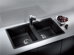 Blanco ZIA 9 Tezgah Üstü 2 Gözlü Damlalıksız Granit Soft Beyaz  Evye - 527210