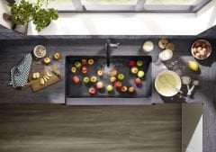Blanco VINTERA XL 9 UF Tezgaha Sıfır / Tezgah Altı Granit Soft Beyaz  Evye 526803