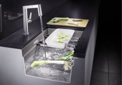 Blanco Etagon 500 U Tezgah Altı  Damlalıksız Granit VOLCANO GRİ Evye 527258