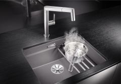 Blanco Etagon 500 U Tezgah Altı  Damlalıksız Granit VOLCANO GRİ Evye 527258