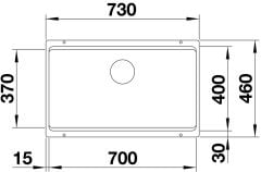 Blanco Etagon 700 U Tezgah Altı Tek Hazneli Damlalıksız Kahve Granit Evye