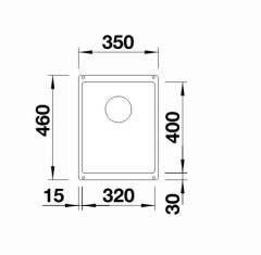 Blanco Subline 320 U Tezgah Altı Tek Hazneli Damlalıksız Granit Soft Beyaz Evye - 527160