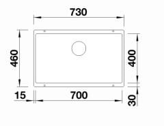 Blanco Subline 700 U Tezgah Altı Soft Beyaz Granit  Evye - 527173