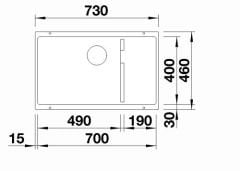 Blanco Subline 700 U Level 1.5 Gozlu Tezgah Altı Damlalıksız Antrasit Granit Evye