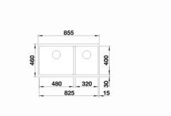 Blanco Subline 480 / 320 U Tezgah Altı 1,5 Gözlü Soft Beyaz Granit Evye - 527168