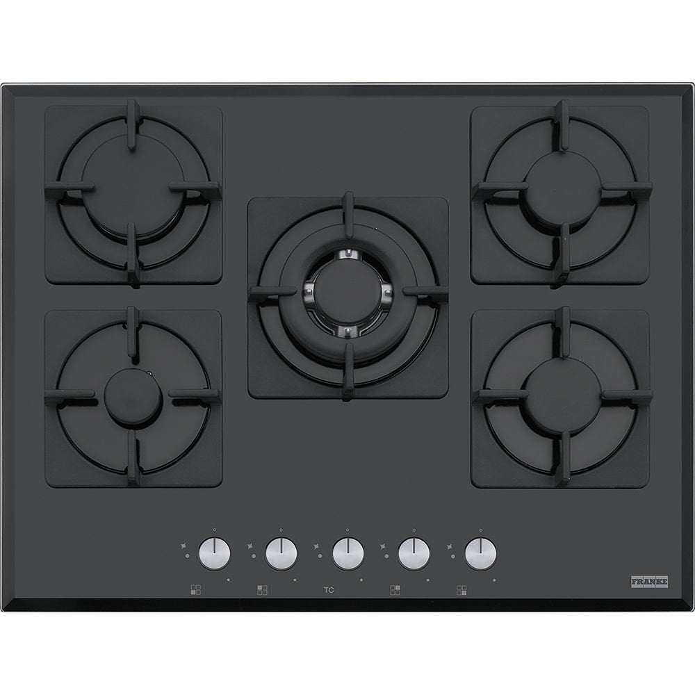 Franke Smart Linear Square FHNS 705 4G TC BK C Black 5 Gözlü  70 Cm Siyah Cam Ankastre Ocak - 106.0490.102