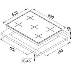 Franke FHNS 905 4G TC BK C Black 90 Cm Ankastre Ocak - 106.0490.104