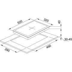 Franke Smart Linear FHNG 302 2G BK C Black   2 Gözlü Siyah Cam Ankastre Ocak - 106.0490.202