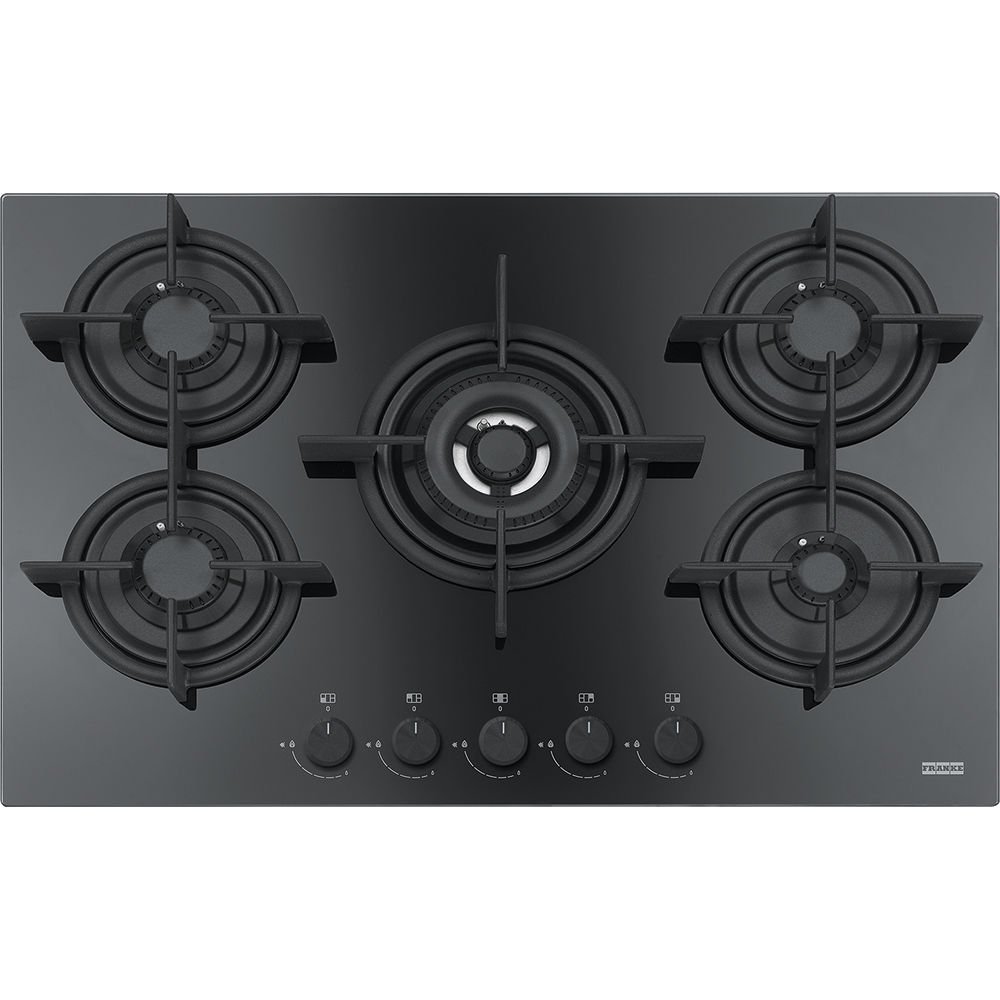Franke Mythos FHCR 755 4G TC HE BK C Black 5 Gözlü Siyah Cam 75 Cm Ankastre Ocak - 106.0374.283