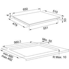 Franke Mythos FMY 658 I FP BK Black 4 Gözlü  Tezgah Üstü / Tezgah Sıfır  65 Cm Siyah Cam İnduksiyonlu Ankastre Ocak - 108.0613.587