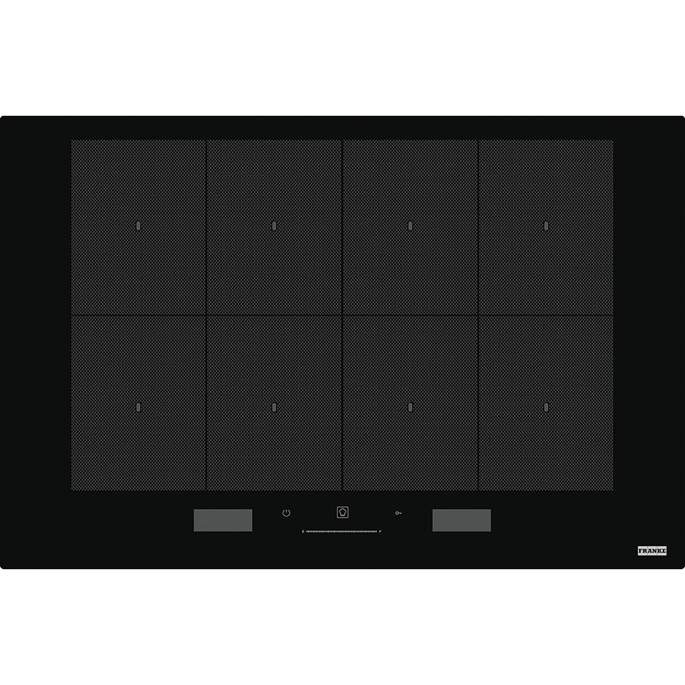 Franke Mythos FMY 808 I FP BK Black  8 Gözlü Tezgah Üstü / Tezgaha Sıfır Siyah Cam İnduksiyonlu Ankastre Ocak - 108.0613.588