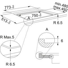 Franke Mythos FMY 808 I FP BK Black  8 Gözlü Tezgah Üstü / Tezgaha Sıfır Siyah Cam İnduksiyonlu Ankastre Ocak - 108.0613.588