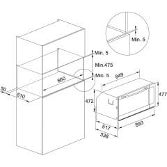 Franke 90 FMXO 86 S XS Paslanmaz Çelik ( fırçalanmış) 90 cm Ankastre Fırın - 116.0613.109