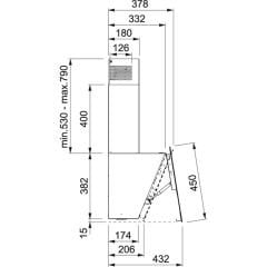 Franke Glass Linear Vertical  FPJ 915 V BK A Black 90 Cm Eğik Siyam Cam Duvar Tipi Davlumbaz - 110.0361.902