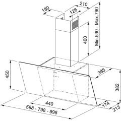 Franke Glass Linear Vertical FPJ 615 V WH A White Glass  Beyaz Cam 60 Cm Duvar Tipi Davlumbaz - 110.0361.903