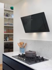 Franke Neo  FNO 905 BK Black  Siyah Cam Eğik 90 Cm Duvar Tipi Davlumbaz - 330.0591.773