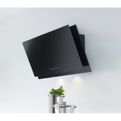 Franke Maris 2.0 FMA 2.0 907 BK Black Siyah Cam 90 Cm Eğik Duvar Tipi Davlumbaz - 330.0550.059