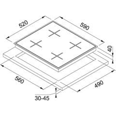 Franke Smart Linear 60 Cm Beyaz Cam 6 lı Ankastre Set