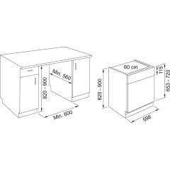 Franke Smart Linear 60 Cm Beyaz Cam 6 lı Ankastre Set